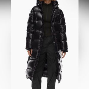 Black long high gloss super puff - purchased in 2020.